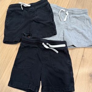 Primary Black and Gray Kids Shorts Trio